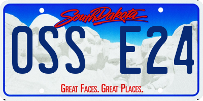 SD license plate 0SSE24