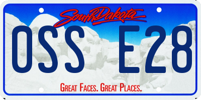 SD license plate 0SSE28