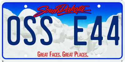 SD license plate 0SSE44