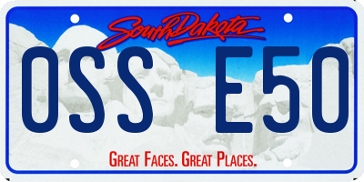 SD license plate 0SSE50