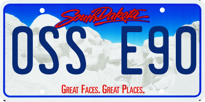 SD license plate 0SSE90