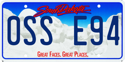 SD license plate 0SSE94