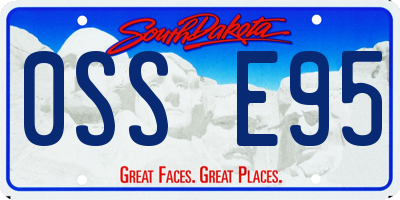 SD license plate 0SSE95