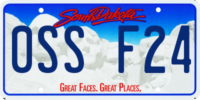 SD license plate 0SSF24