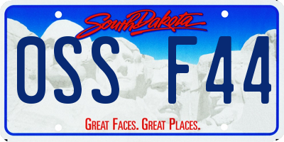 SD license plate 0SSF44