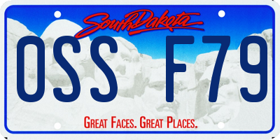 SD license plate 0SSF79