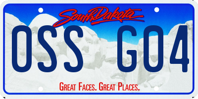 SD license plate 0SSG04