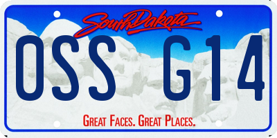 SD license plate 0SSG14