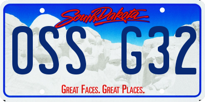 SD license plate 0SSG32