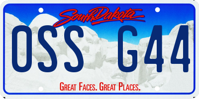 SD license plate 0SSG44