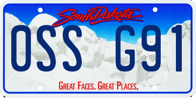 SD license plate 0SSG91