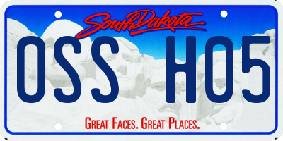 SD license plate 0SSH05