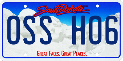 SD license plate 0SSH06