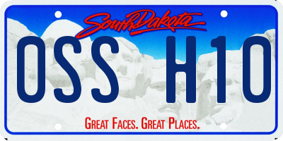 SD license plate 0SSH10