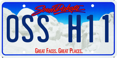 SD license plate 0SSH11