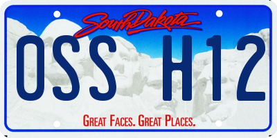 SD license plate 0SSH12