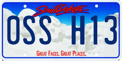 SD license plate 0SSH13