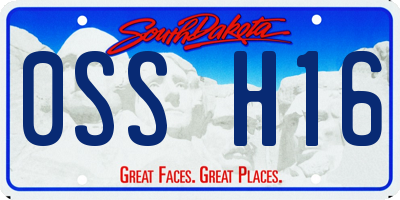 SD license plate 0SSH16