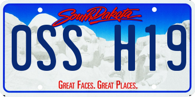 SD license plate 0SSH19