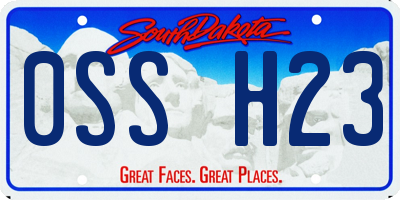 SD license plate 0SSH23