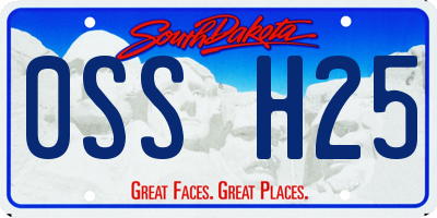 SD license plate 0SSH25