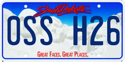 SD license plate 0SSH26