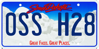 SD license plate 0SSH28
