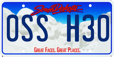 SD license plate 0SSH30