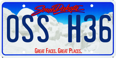 SD license plate 0SSH36