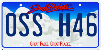 SD license plate 0SSH46