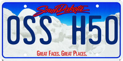 SD license plate 0SSH50
