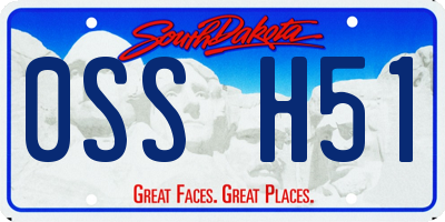 SD license plate 0SSH51