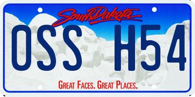 SD license plate 0SSH54