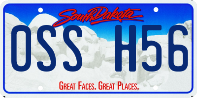 SD license plate 0SSH56