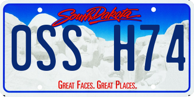 SD license plate 0SSH74