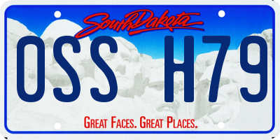 SD license plate 0SSH79