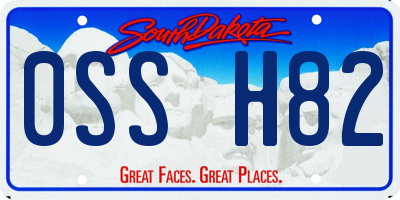 SD license plate 0SSH82