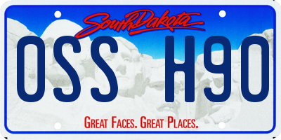 SD license plate 0SSH90