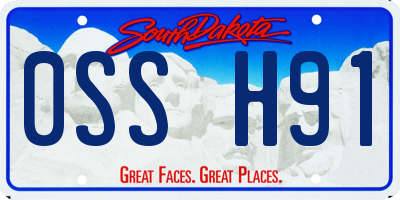 SD license plate 0SSH91