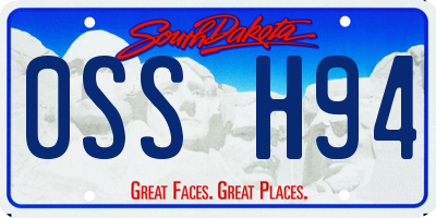 SD license plate 0SSH94