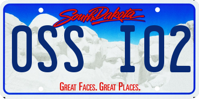 SD license plate 0SSI02