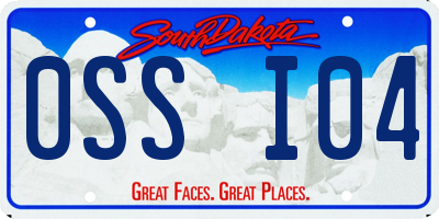 SD license plate 0SSI04