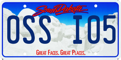 SD license plate 0SSI05