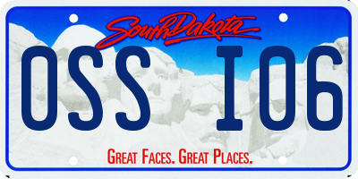 SD license plate 0SSI06