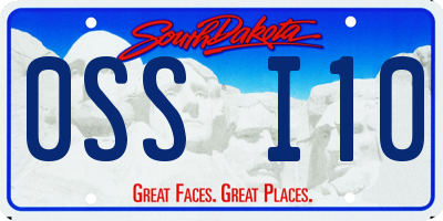 SD license plate 0SSI10