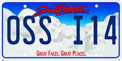 SD license plate 0SSI14