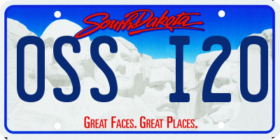 SD license plate 0SSI20