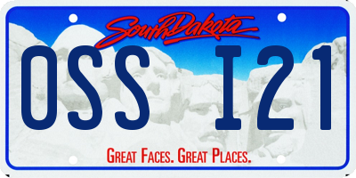SD license plate 0SSI21