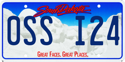 SD license plate 0SSI24