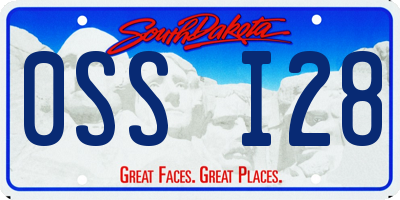 SD license plate 0SSI28